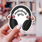 Audio Book Girlie Sticker: 2.5"