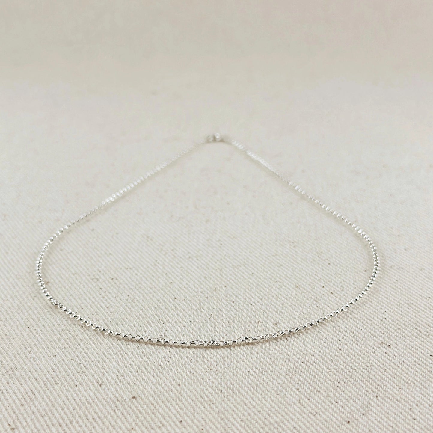 Sterling Silver Round Rolo Chain 1.5mm
