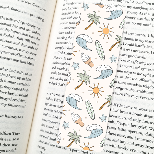 Surf And Sand Bookmark | Soft Matte Laminated