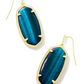 Elle Earrings Gold Teal Tigers Eye