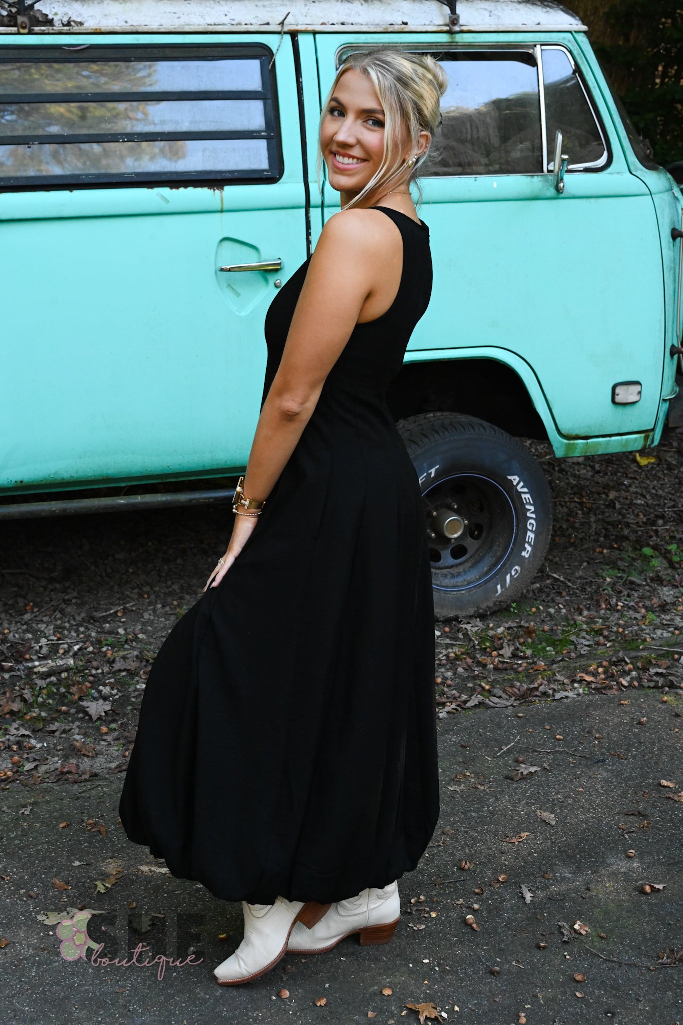 Sabrina Black Maxi Dress