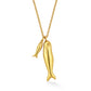Clifton Double Fish Necklace Gold