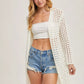Breezy White Open Knit Cardigan