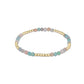 GEMSTONE GOLD JOY PATTERN 3MM BEAD BRACELET - HOT MESS SS25