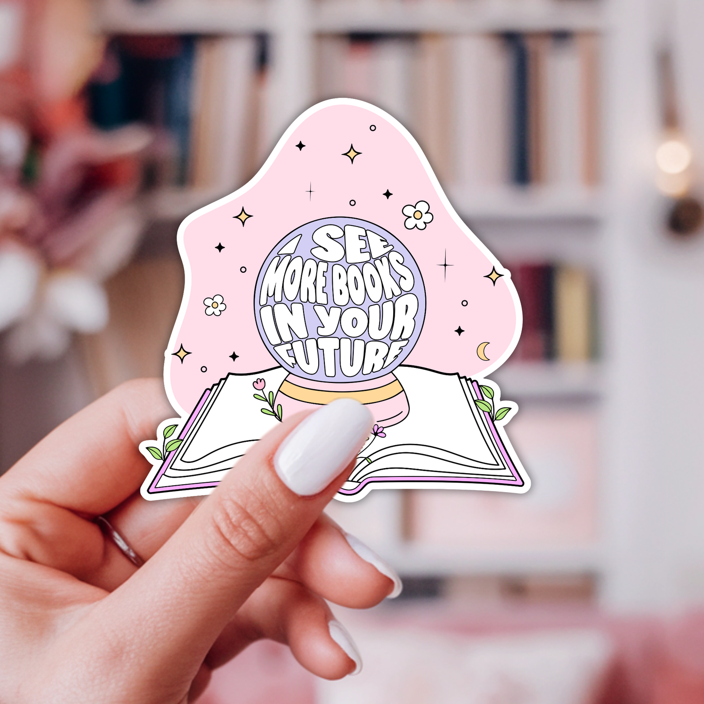 Bookish Fortune Teller Sticker : 2.5"