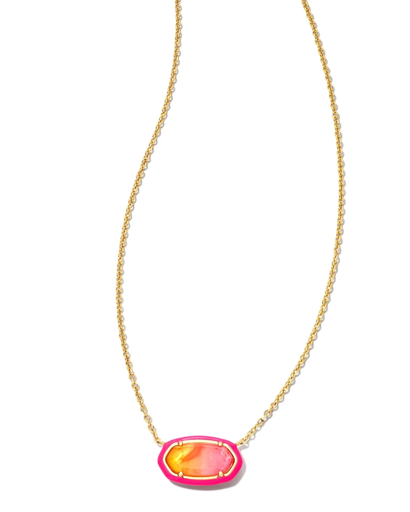 Elisa Enamel Short Gold Sunset Ombre