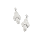 Abbie Metal Drop Earrings Rhodium Metal