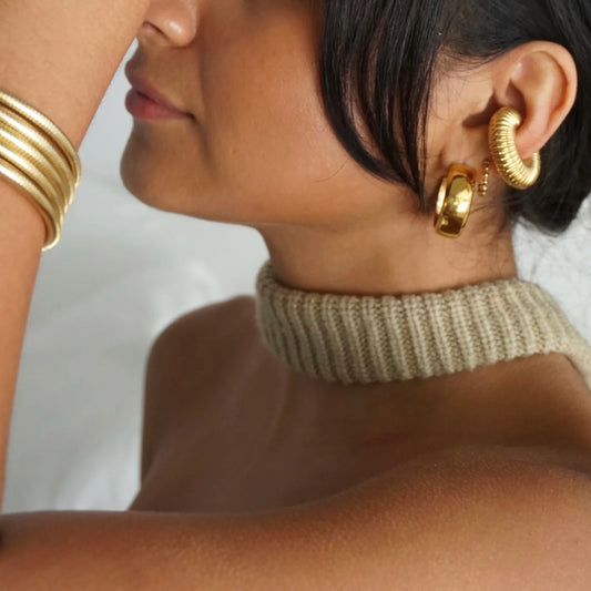 Cosa Medium Hoop Earring - Gold 112