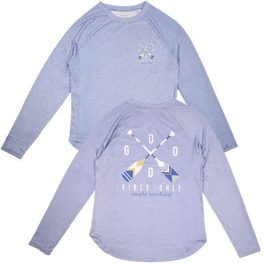 SS Rash Guard - Good Vibes Blue -