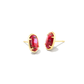 Grayson Stone Stud Red Fuchisa