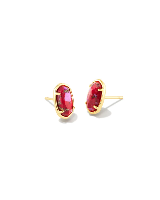 Grayson Stone Stud Red Fuchisa