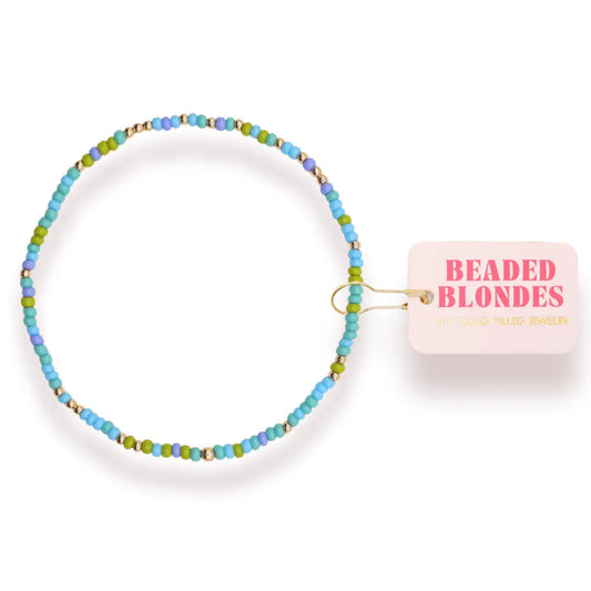Blue & Green Sprinkle BB Standard Bracelet