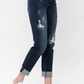 Stitched Destroy Double Cuff Boyfriend MR Jeans -