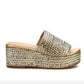 Peony Platform Sandal - Gold -