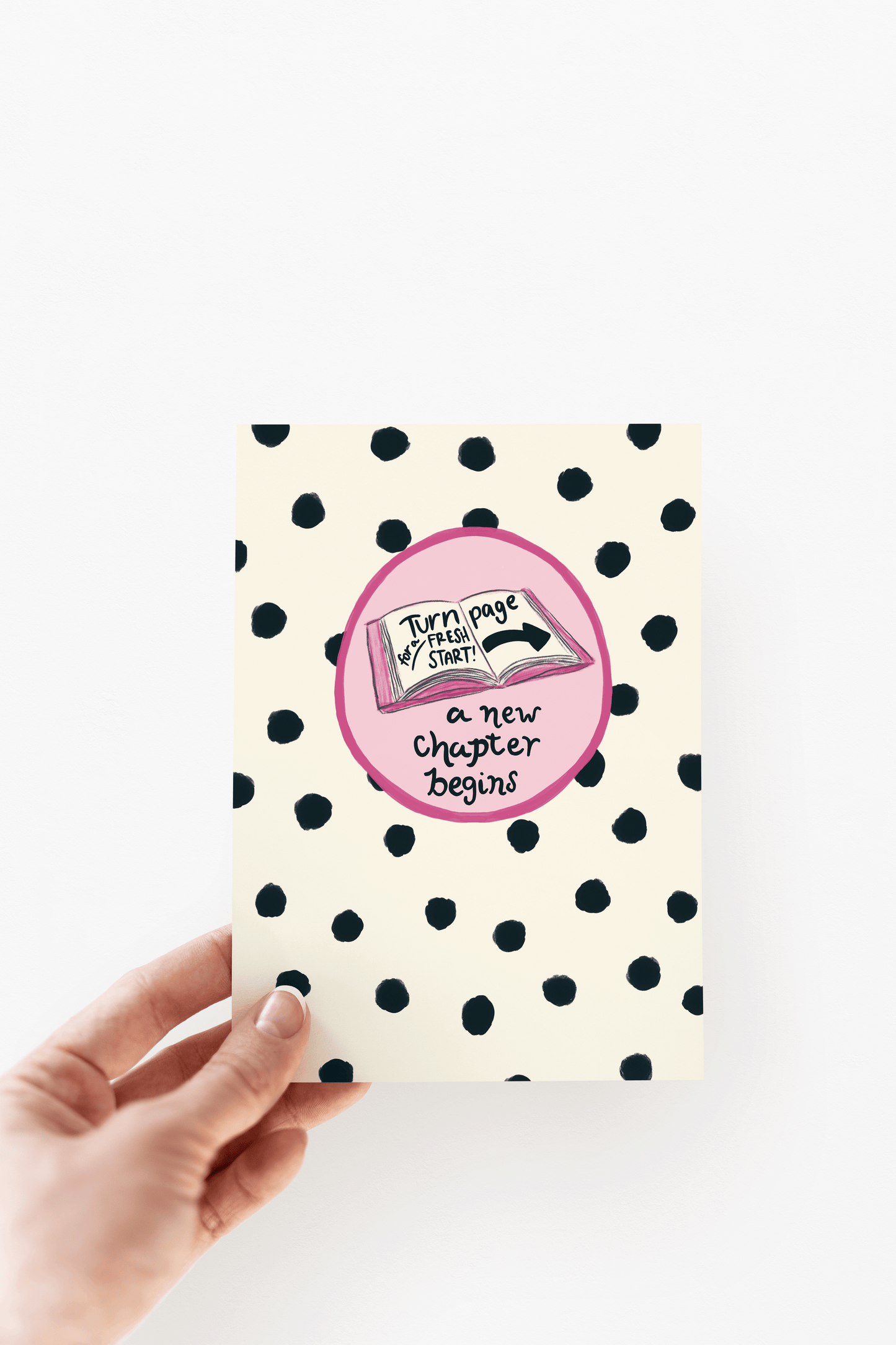 A New Chapter Begins Books Congrats Good Luck Greeting Card