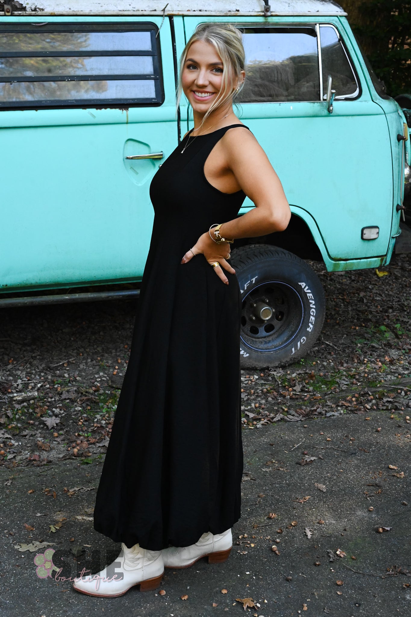 Sabrina Black Maxi Dress
