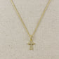 18k Gold Filled Cz Cross Necklace