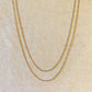 18k Gold Filled Beaten Figaro Chain
