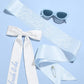 Something Blue Set - Bow, Sash, Glasses