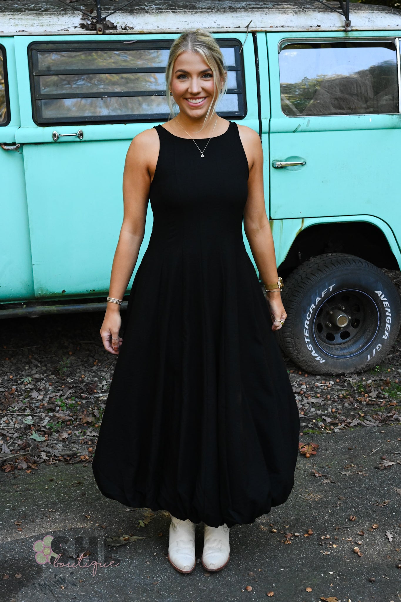 Sabrina Black Maxi Dress
