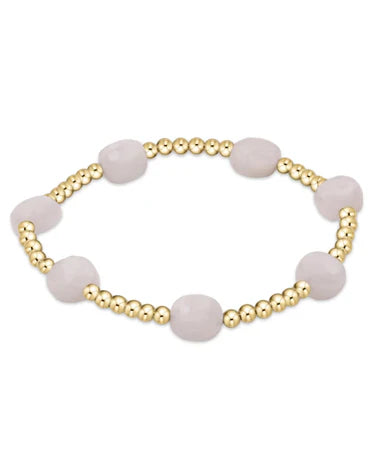 ADMIRE GOLD 3MM BEAD BRACELET - MOONSTONE