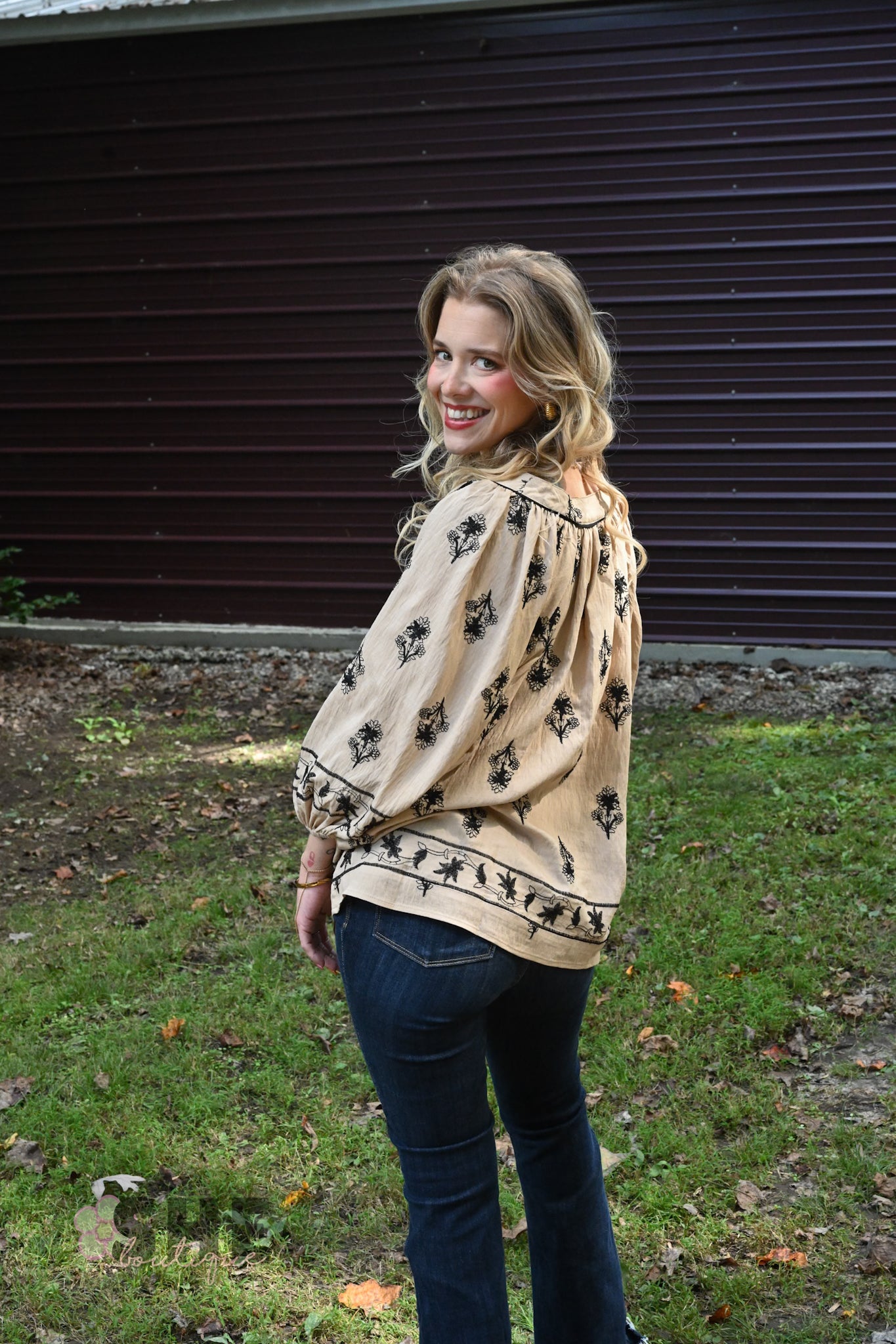 Fanny Floral Embrod Blouse
