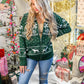 Green Holiday Quart Zip Sweater