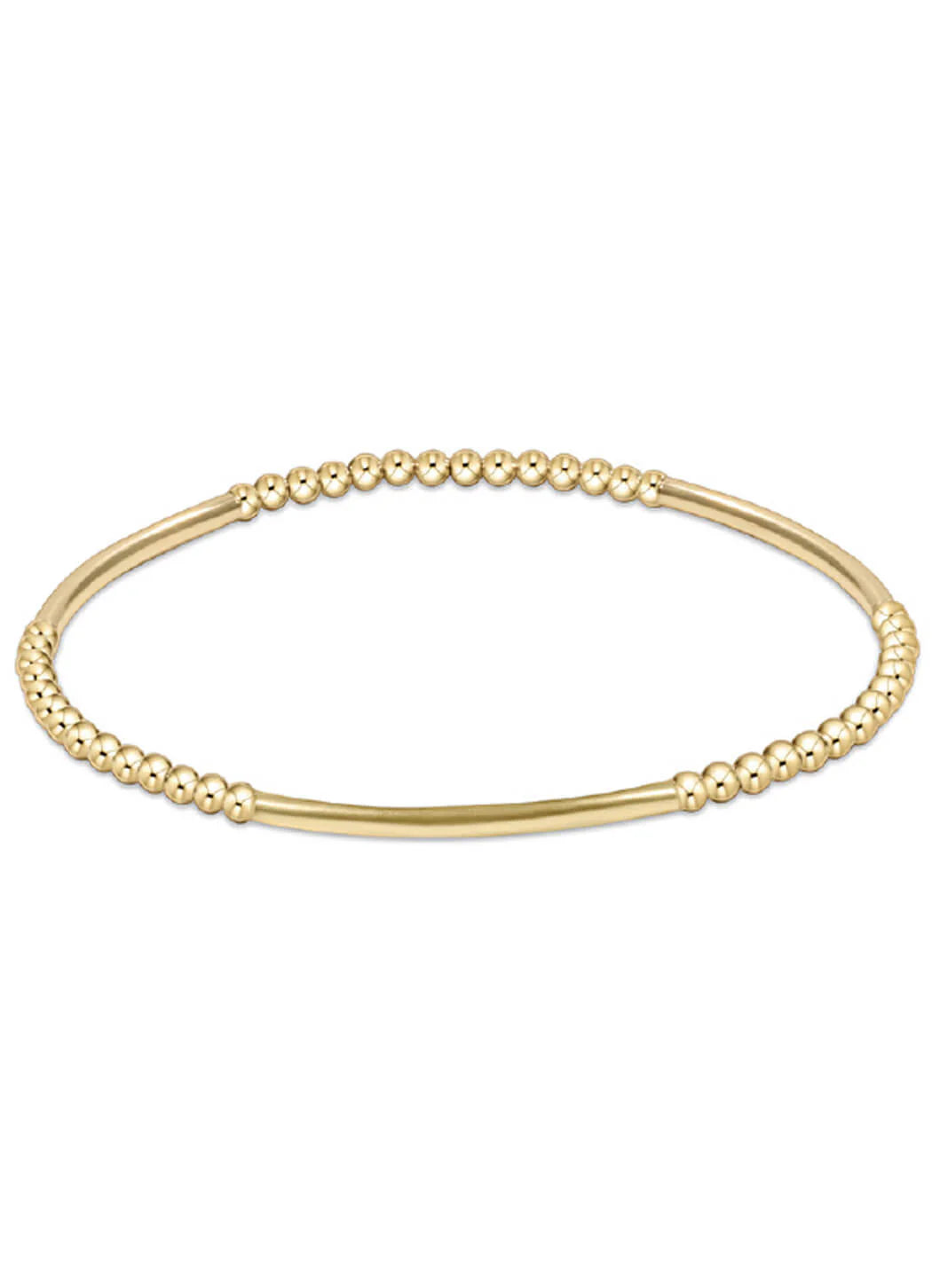 Bliss Bar Gold Pattern 2.5mm Bead Bracelet