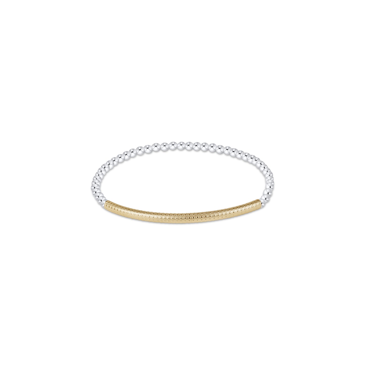 Bliss Bar Textured Mixed Metal 3mm Bracelet