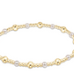 Classic Gold Sincerity Pattern 4mm Bead Bracelet - Pearl