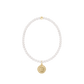Classic Pearl 3mm Bracelet - Blessing Gold Disc