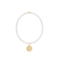 Classic Pearl 3mm Bracelet - Protection Gold Disc