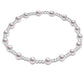 Classic Sincerity Pattern Sterling 4mm Bead Bracelet - Pearl