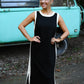 The Elaine Trimmed Black Maxi