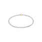 Bright Silver Faceted Hematite 2mm Bead Bracelet