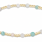 GEMSTONE GOLD SINCERITY PATTERN 3MM BEAD BRACELET - HOT MESS