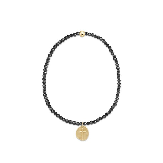 Faceted Hematite 2mm Bead Bracelet - Inspire Small