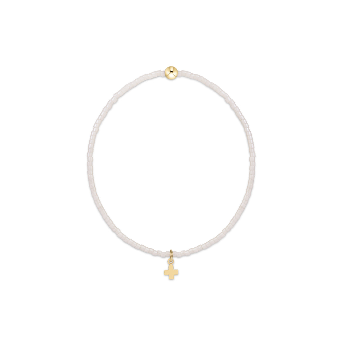 Hope Classic Milkshake Bracelet - Signature Cross Small Gold Charm