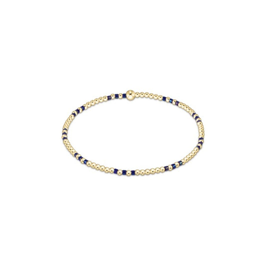 Hope Joy Pattern 2mm
Bead Bracelet - Blue Metallic