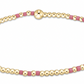HOPE JOY PATTERN 2MM BEAD BRACELET - BRIGHT PINK