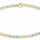 HOPE JOY PATTERN 2MM BEAD  BRACELET - MINT