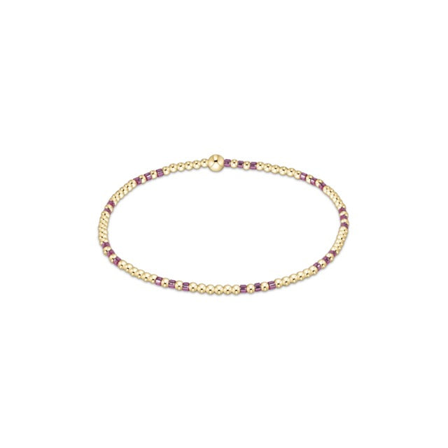 Hope Joy Pattern 2mm
Bead Bracelet - Pink Metallic