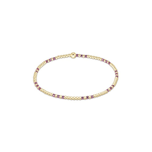 Hope Joy Pattern 2mm
Bead Bracelet - Pink Metallic