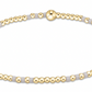 HOPE JOY PATTERN 2MM BEAD  BRACELET - WHITE