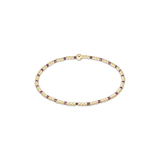 Hope Sincerity Pattern 2mmBead Bracelet - Pink Metallic