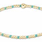 HOPE SINCERITY PATTERN 2MM BEAD BRACELET - TURQUOISE