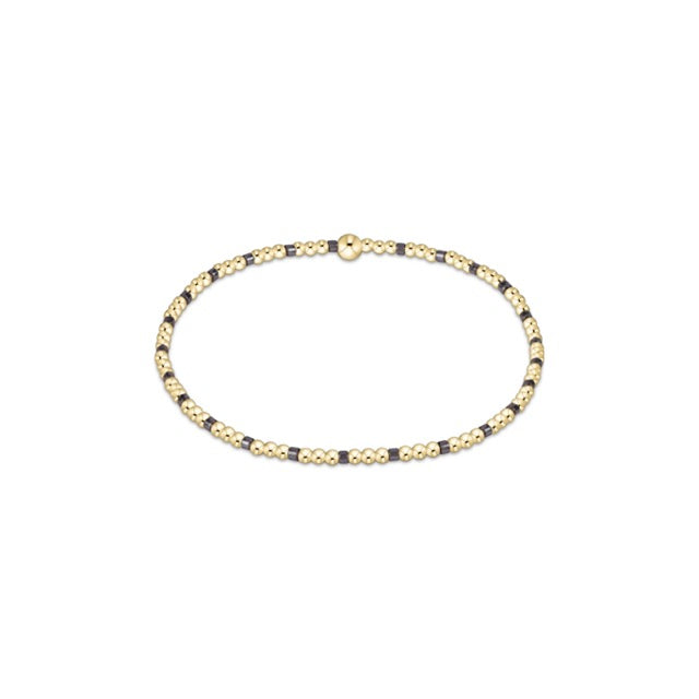 Hope Sincerity Pattern 2mm Bead Bracelet - Taupe With a Twist