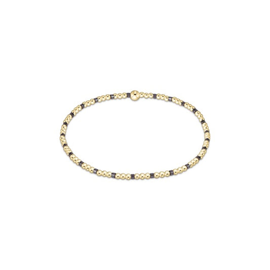 Hope Sincerity Pattern 2mm Bead Bracelet - Taupe With a Twist