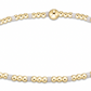 HOPE SINCERITY PATTERN 2MM BEAD BRACELET - WHITE