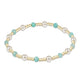 PEARL SINCERITY PATTERN 4MM BEAD BRACELET - AMAZONITE